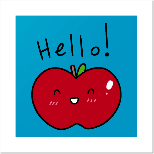 Hello! Apple Wall Art by saradaboru